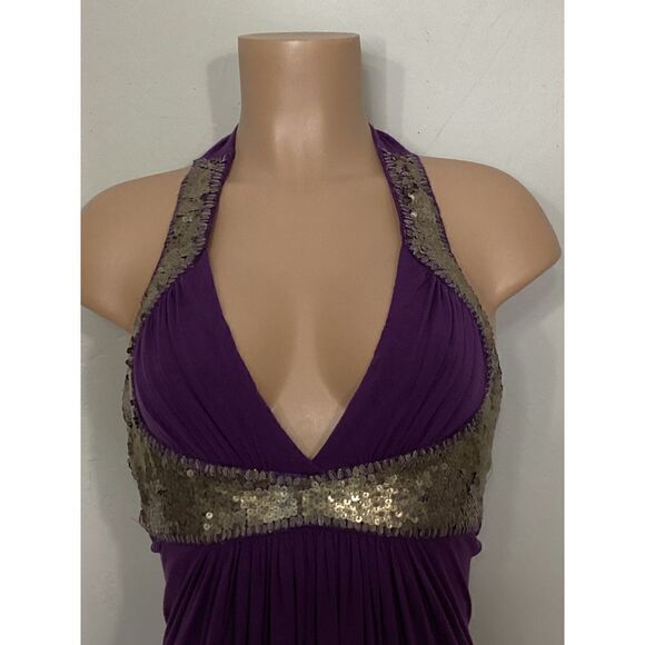 New. SKY purple halter embellished maxi dress. Small. Retails $259 - Picture 8 of 9